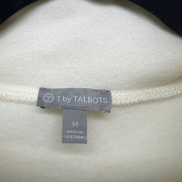 T by Talbots Sweatshirt Womens Medium Mock Neck Soft Cozy Activewear Loungewear - Picture 2 of 10